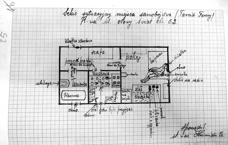Mapa mieszkania profesora Tarwida